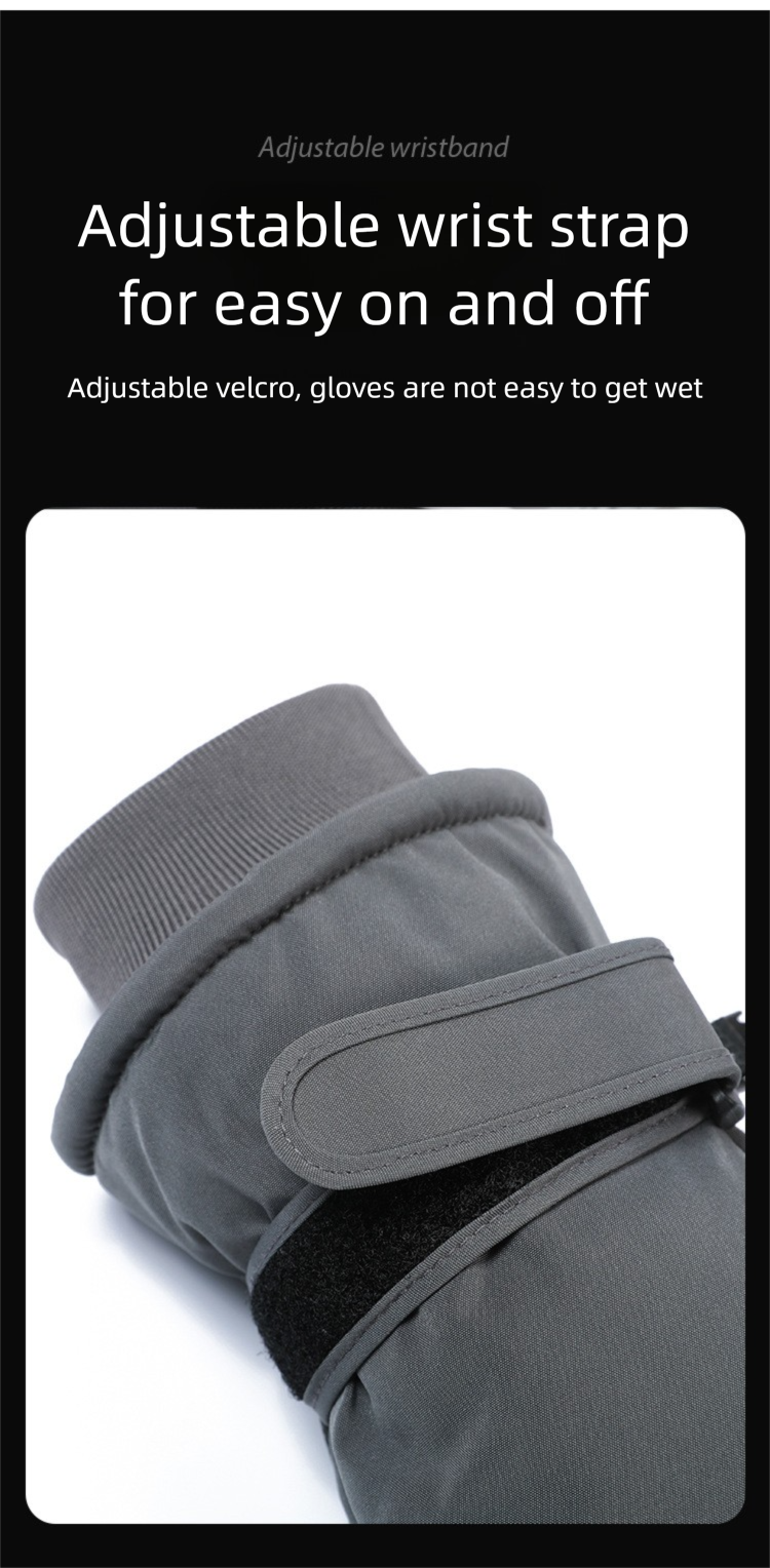Ski Gloves Touch Screen Waproof Outdoor Sports Men And Women Warm Plus Velvet Thickened Riding Non-Slip Windproof_voghion.com