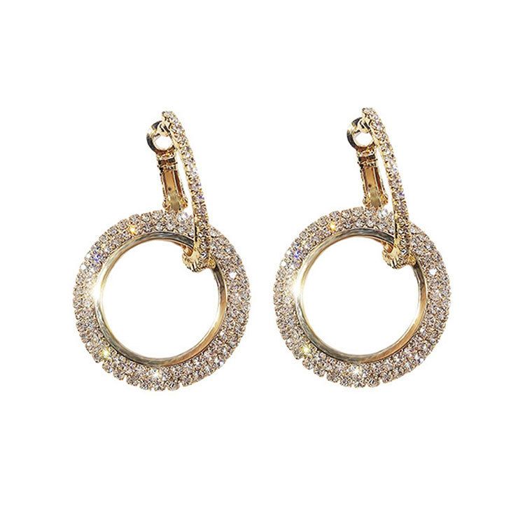 Orecchini da donna grandi orecchini che snelliscono il viso anello ad ago in argento sterling S925 nuovi orecchini alla moda da donna tendenza coreana_voghion.com