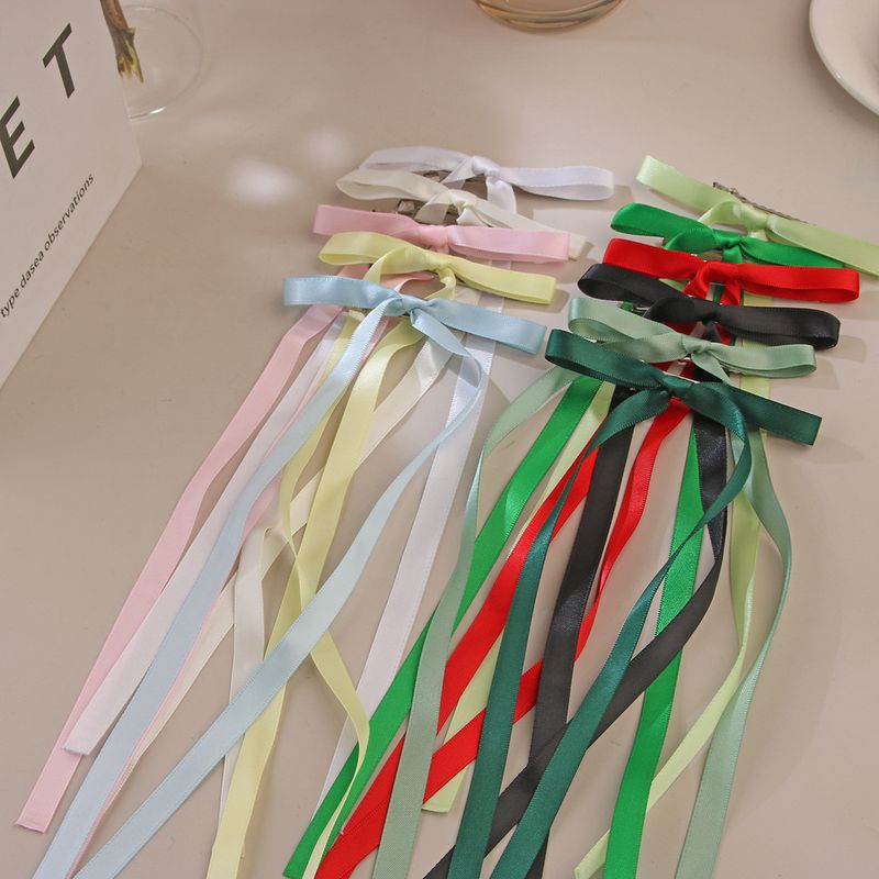 27 cm Bandschleife Haarnadel Ballettstil Süße geflochtene Entenschnabelklammer gebundenes Haarband Doppelter Pferdeschwanz Kopfschmuck_voghion.com