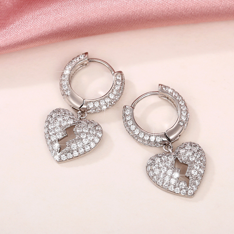 Cao Shi Hiphop Full Zircon Orecchini strazianti Orecchini personalizzati per uomini e donne_voghion.com