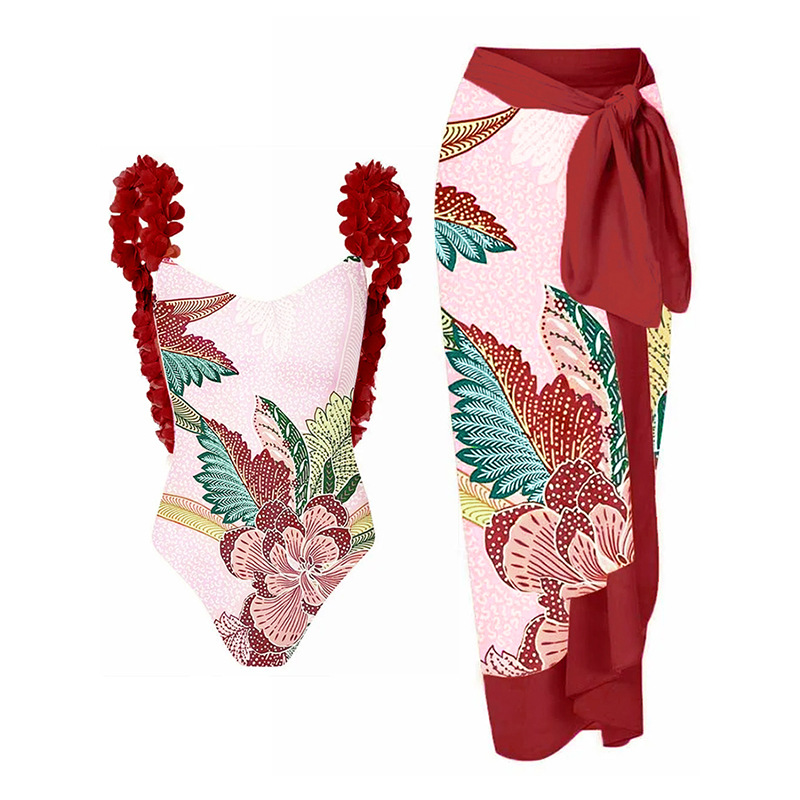 2023 nuove donne di un pezzo costume da bagno gonna in chiffon sottile aderente con volant_voghion.com