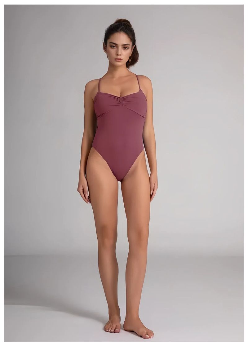Maillot de bain une pièce extensible en nylon lycra de marque américaine haut de gamme avec coussinets de poitrine pour femme, amincissant, blanc laiteux_voghion.com