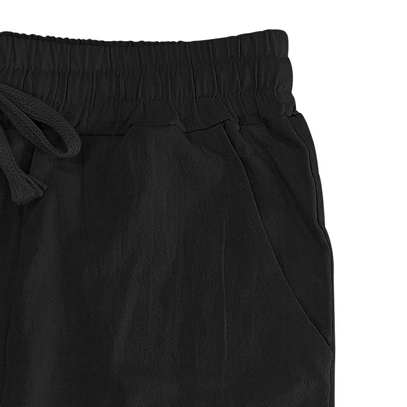 Ensemble de costume décontracté en lin pour homme - Chemise à manches longues et pantalon coupe décontractée - Blanc, noir, gris, kaki, bleu clair (S-XXXL)_voghion.com