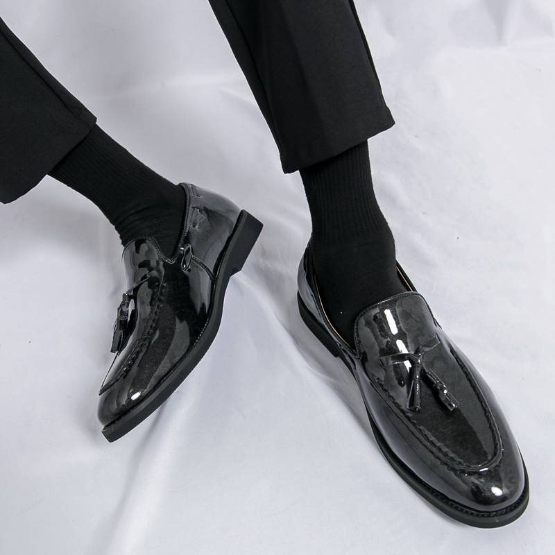 Herrenschuhe aus schwarzem PU-Leder, formelle Oxfords, Schlupfschuhe, Business-Casual-Büroarbeitshochzeit, Übergröße 38–46_voghion.com