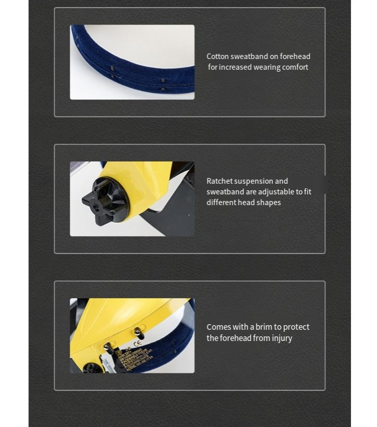 SE 173A+BD 173B/BD 176B Visiera protettiva montata sulla testa, antispruzzo e trasparente_voghion.com