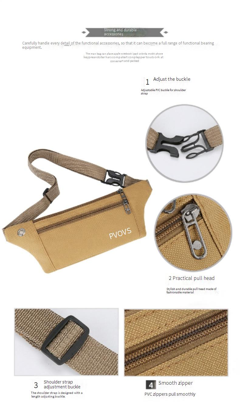 Borsa da palestra, marsupio per uomo, borsa per cellulare, per cantiere, cintura multifunzionale per il tempo libero e leggera per sport e attività all'aperto_voghion.com