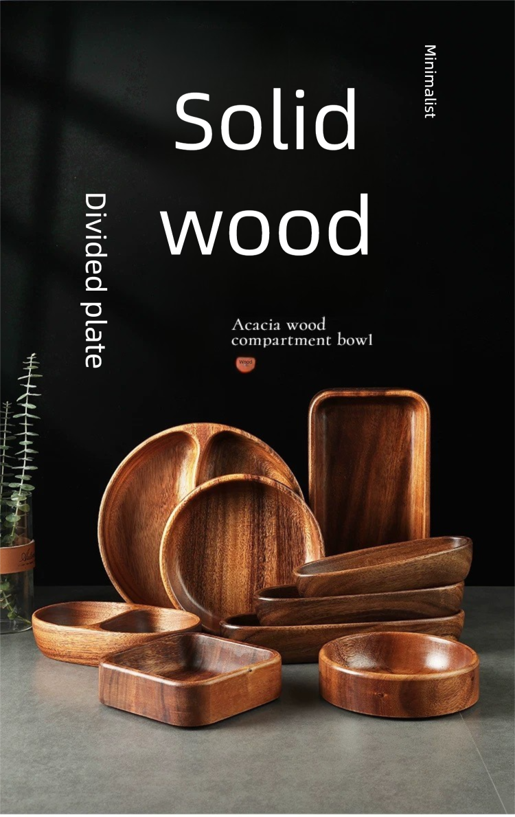 Luxuriöses Snacktablett aus Walnussholz – Eleganter Servierteller im chinesischen Stil für die Teezeit, Hochzeiten und als Heimdekoration (Vintage-Obstschale, handgefertigt)_voghion.com