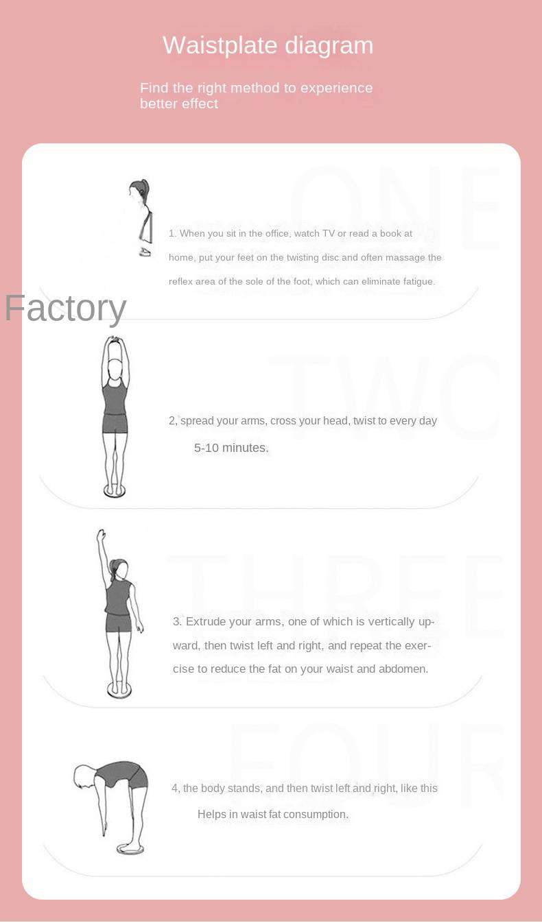 Attrezzo per il fitness Kaisu Constellation Waist Twister per uso domestico; KA65 color macaron_voghion.com