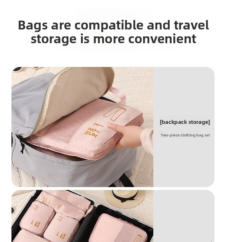 Juego de cubos de compresión premium para viaje: organizador de equipaje impermeable y a prueba de polvo para ropa (ligero y compacto)._voghion.com