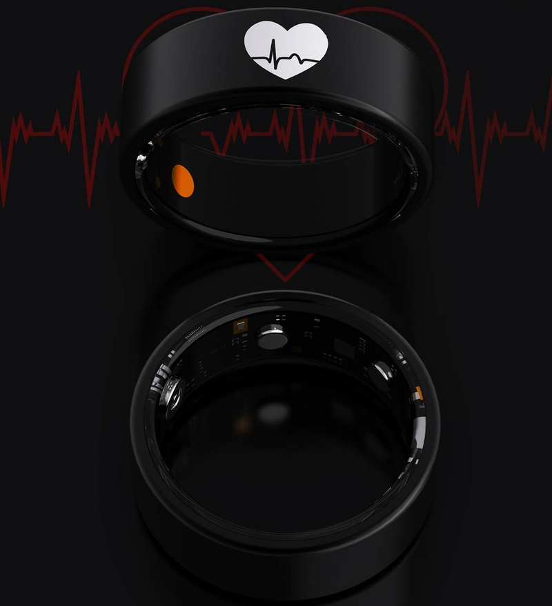R30 Smart Ring ECG Elettrocardiogramma, Temperatura corporea, Frequenza cardiaca, Ossigeno nel sangue, Sonno, Assistenza remota, Monitoraggio della salute Smart Ring_voghion.com