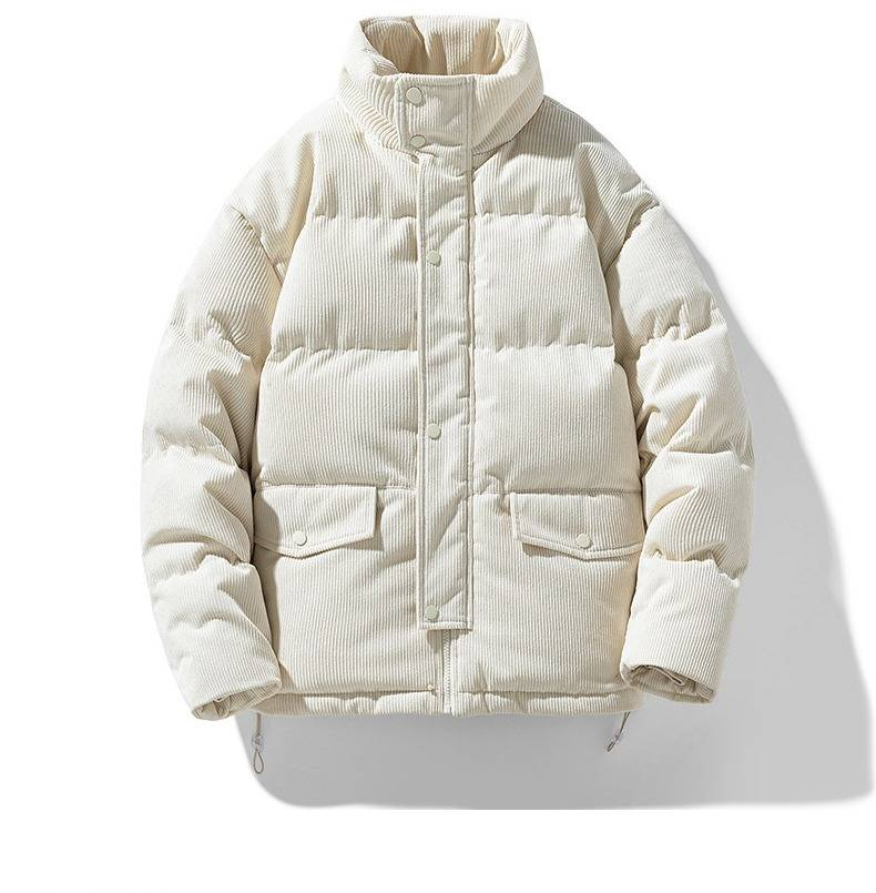 Giacca invernale in velluto a coste da uomo – Piumino vintage con collo alto e spessa imbottitura in poliestere (M-5XL, 4 colori)_voghion.com