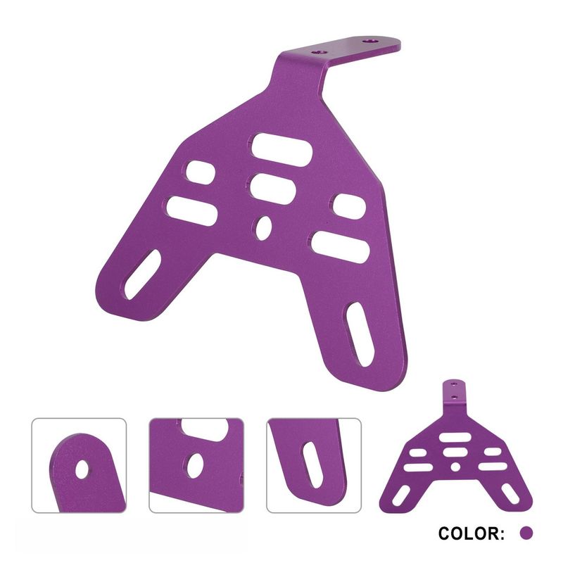 Supporto per fanale posteriore per moto - Supporto di montaggio posteriore in lega di alluminio per modifiche personalizzate alla moto (nero/viola)_voghion.com
