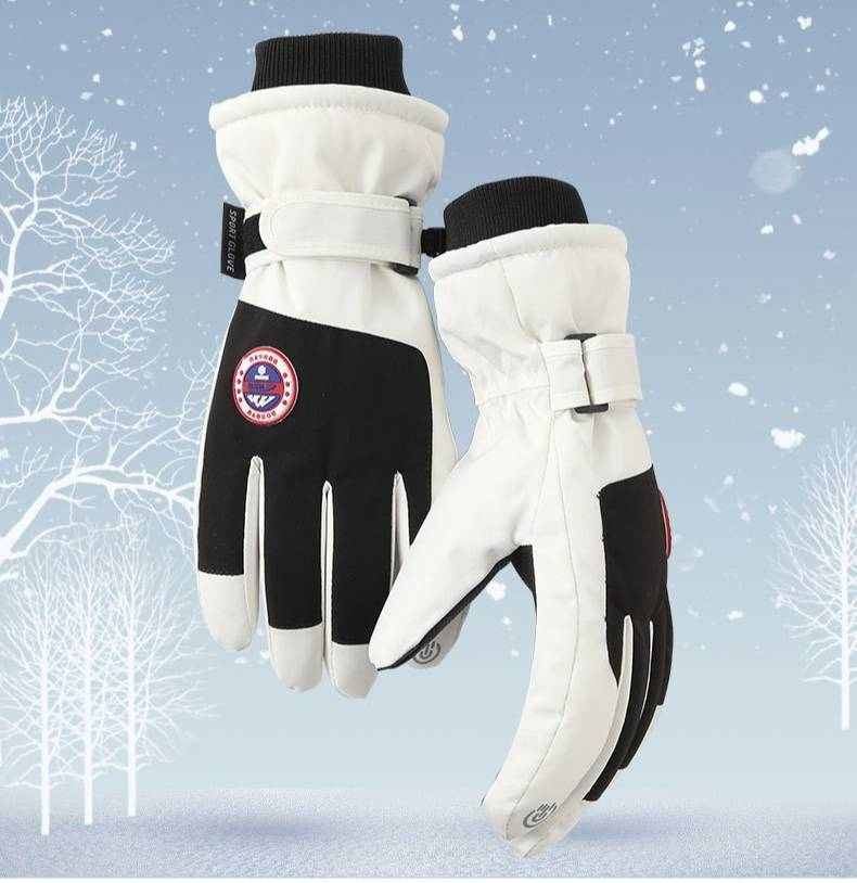 Winter Ski Gloves For Men And Women, Outdoor Cycling, Waterproof, Touch Screen, Non Slip, Plush, Thickened, Cold Proof And Warm Gloves_voghion.com