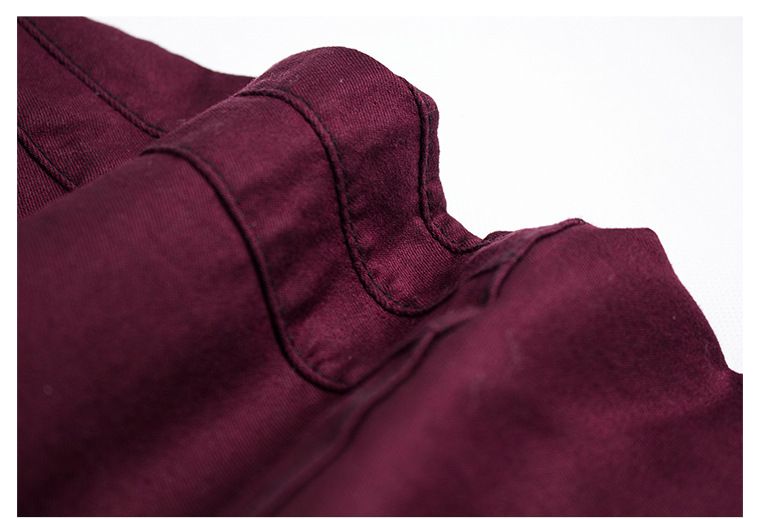 Damenbekleidung Jeansshorts Nähte Reißverschluss Motorrad Slim Stretch einfarbige Jeans_voghion.com