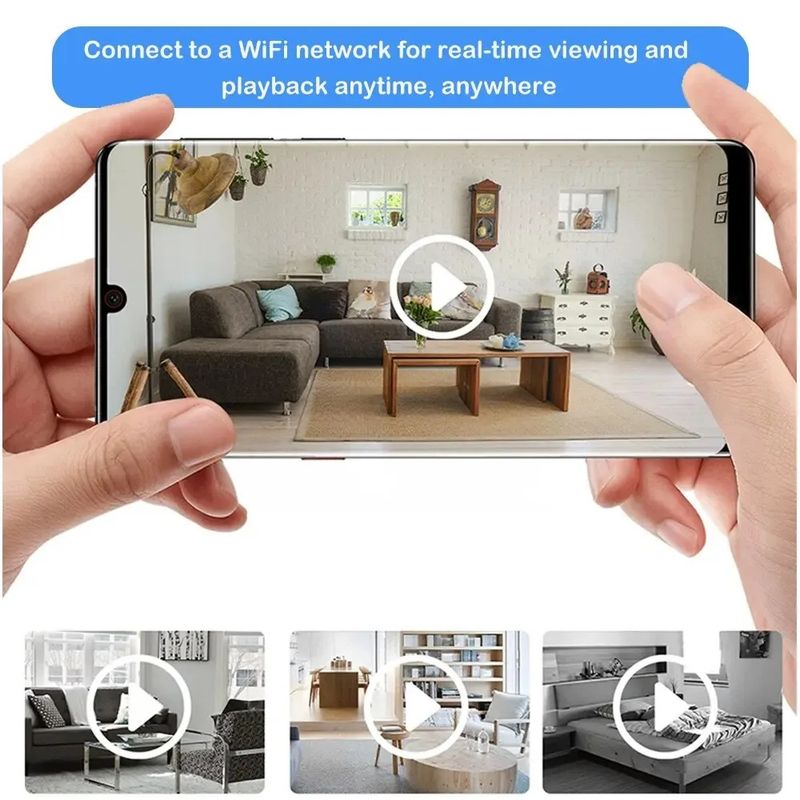 HD Wireless WiFi Mini Travel Camera With Night Vision & Safe Home App Control_voghion.com