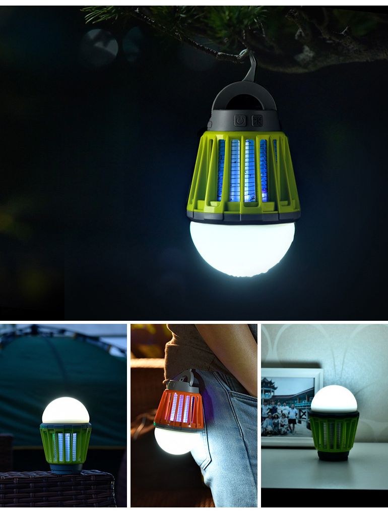 Linterna colgante LED para exteriores, impermeable, con efecto repelente de mosquitos, ideal para tiendas de campaña, camping y puestos._voghion.com