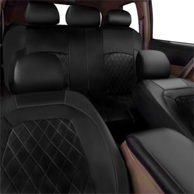 Universal Car Seat Cover Set PU Leather Vehicle Cushion Full Surrounded Protector Pad Anti-Scratch Fit Sedan Suv Pick-up_voghion.com