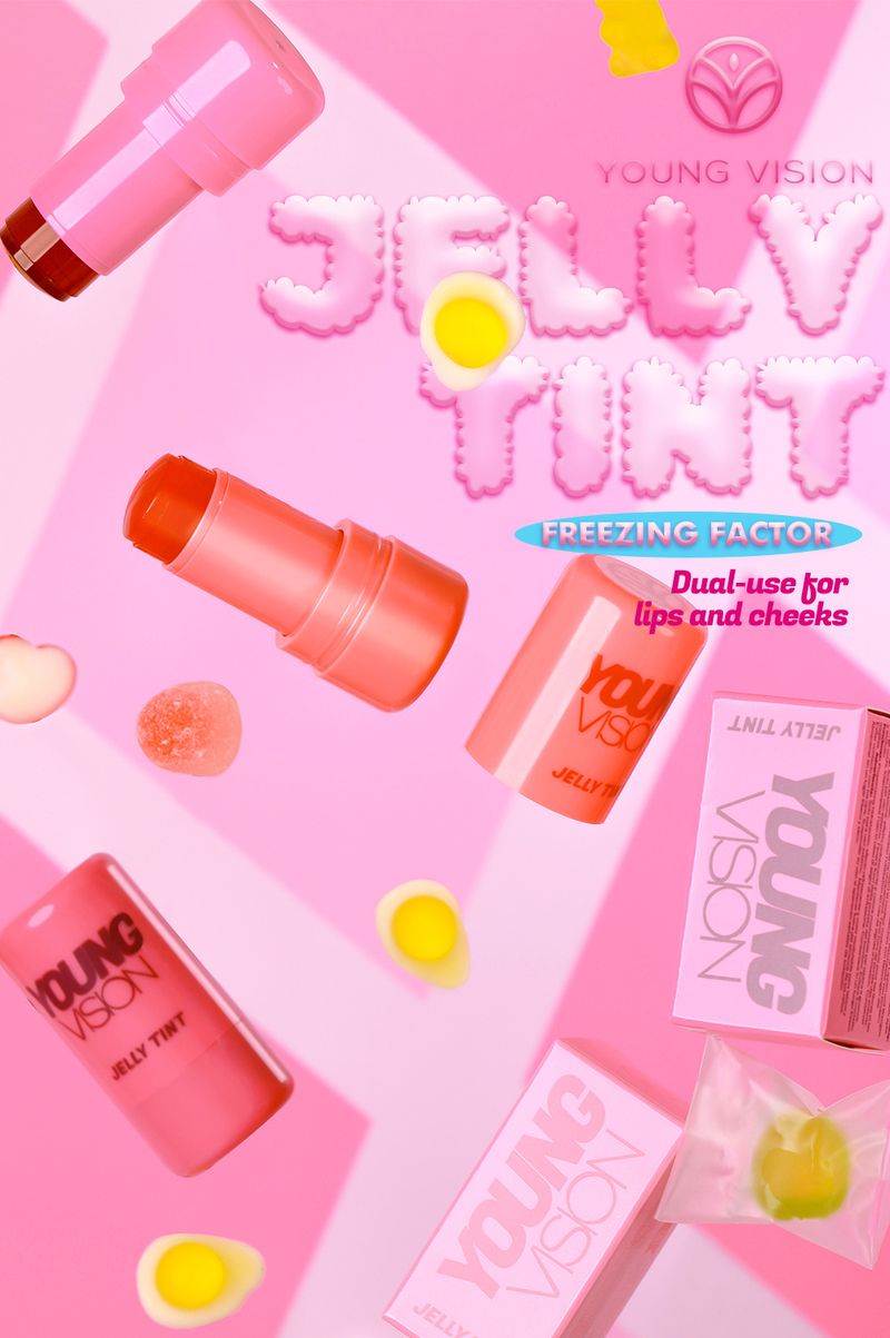 Blush YOUNG VISION 4 Color Jelly Blush Lazy Contour Color Shimmer Blush Stick_voghion.com