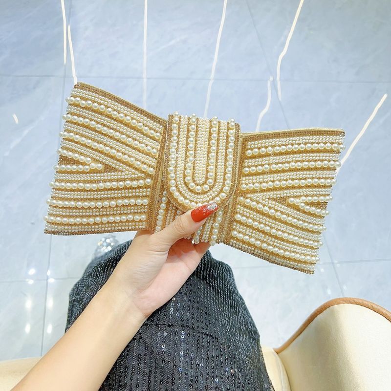 New High-grade Handbags, Pearl Shoulder Diagonal Cross, Ladies Handbags, Butterfly Evening Bag_voghion.com
