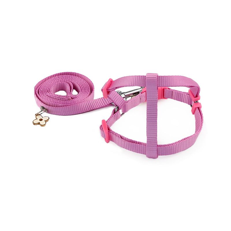 Tweede generatie verbeterde versie effen harnas met pruimenbloesem ornament huisdier borstband nylon hondenriem_voghion.com