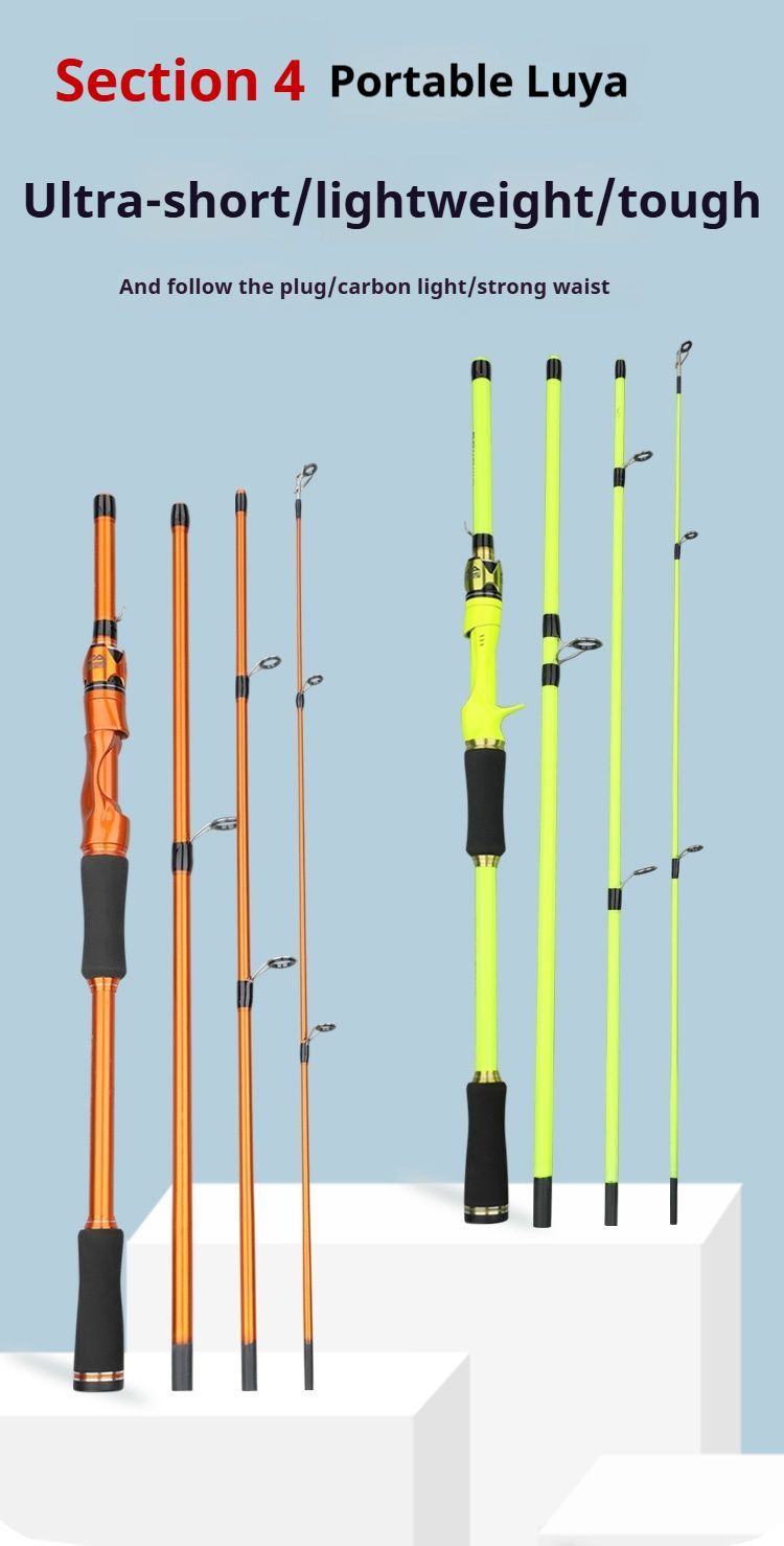 Travel Fishing Rods, 4-Pack, Spinning, Casting And Fly Fishing Models, Titanium Oxide LTS Ring Guides, Fine Cork Handles And Travel Tubes_voghion.com