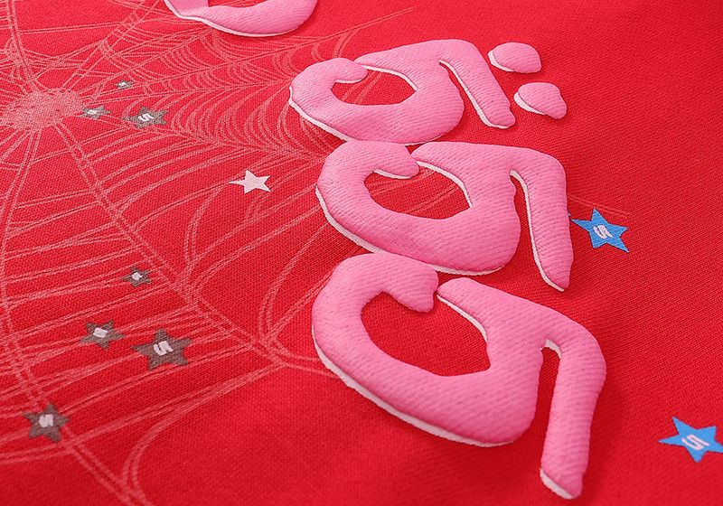 Herrenbekleidung Der gleiche Stil wie Prominente 555555 Spinnennetz-Schaumdruck Hip-Hop-Kapuzenpullover für Männer und Frauen mit lockerem, lässigem Kapuzenpullover_voghion.com