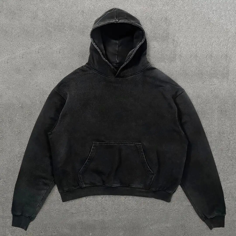 Felpa con cappuccio da uomo, stile retrò, con stampa di teschi, stile streetwear per coppie_voghion.com