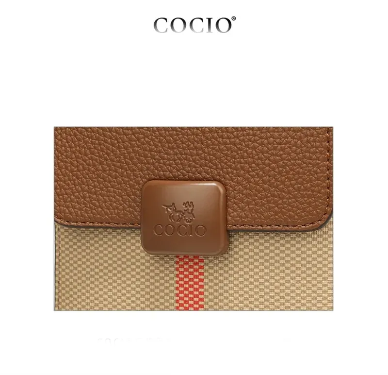 COCIO Designer New Plaid Cellphone Simple And Versatile Handbag High Quality Canvas Shoulder Bag_voghion.com