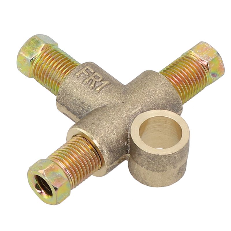 1set Motorcycle Unions 10mm 3/16" Pipe Way Brake T Piece Tee 3 Male Nuts Long Union Accessorie_voghion.com