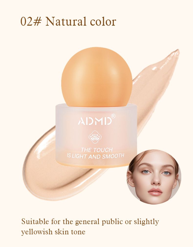 exclusive ADMD small round cover translucent soft skin MSDS popular light and long lasting makeup setting liquid foundation_voghion.com