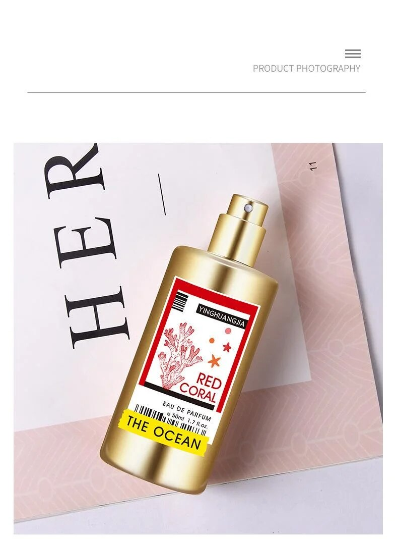 2024 Nowe Perfumy Coral Men's Test Tube Neutral Perfume Pilot Długotrwały Zapach 50ml Kwiatowy Ton_voghion.com