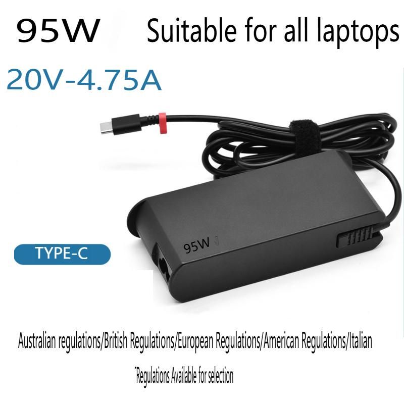 Carregador rápido USB-C PD universal de 95 W para todos os laptops - Adaptador de energia de 20 V e 4,75 A (compatível com ASUS/HP/Dell/Acer/Lenovo)_voghion.com