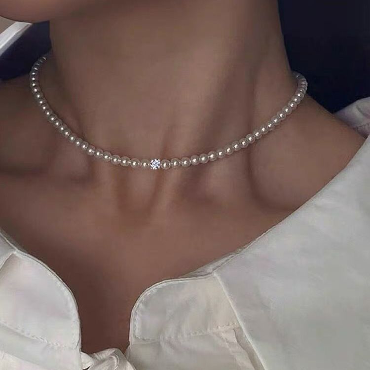 French Double-layer Pearl Necklace For Women, Light Luxury, Niche, High-end, Fashionable Accessories, Choker Neck,_voghion.com