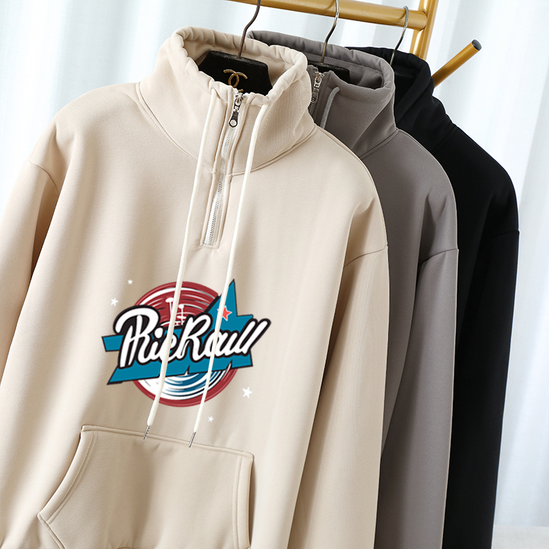2023 new half-zipper stand-collar sport pullover men's fall casual fashion jersey trend_voghion.com
