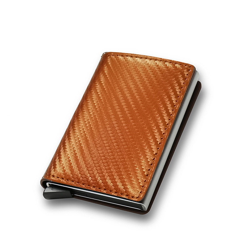 DIENQI Carbon Rfid Pung Penge Kortholder Lomme Mini Slim Pung Kvinder Mænd Smart Punge Automatisk Pop Up Valet Wallet Pung_voghion.com
