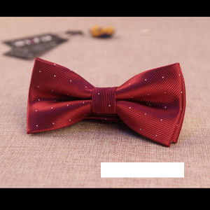 Men's fashionable groom and groomsmen wedding bow tie men's red black wedding bow tie _voghion.com