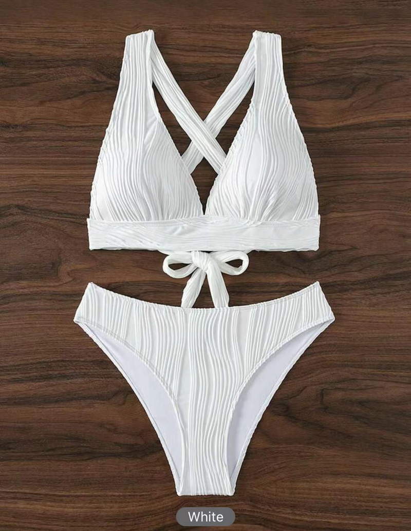 Special fabrics Women's sexy split body swimsuit, solid color fashionable bikini_voghion.com