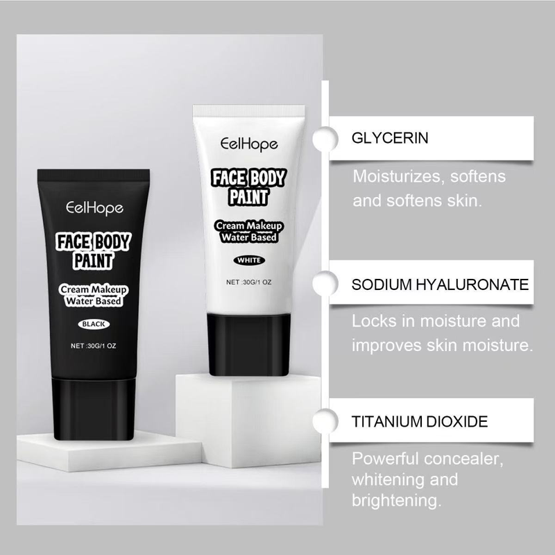 Halloween Gesichts-Make-up Körperbemalung Wasserbasierte Creme befeuchtet macht die Haut weich_voghion.com