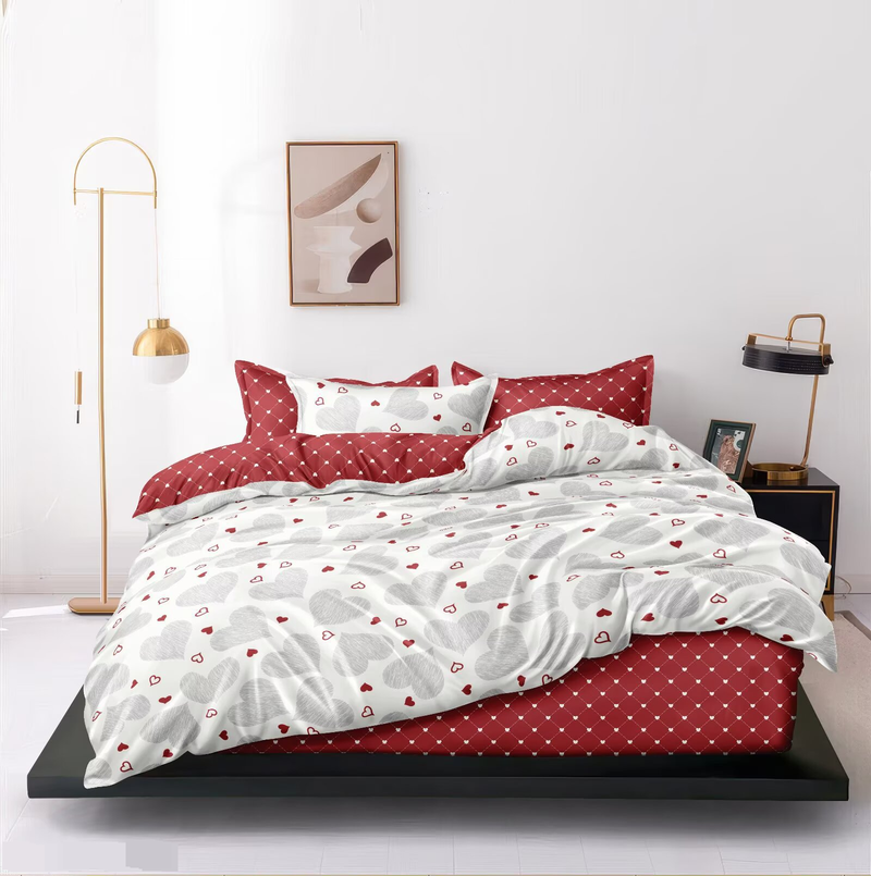 Geometric Fitted Sheet – Breathable Brushed Polyester Bedding Set, Deep Pocket Elastic Edges, Wrinkle & Fade Resistant, Multiple Sizes_voghion.com