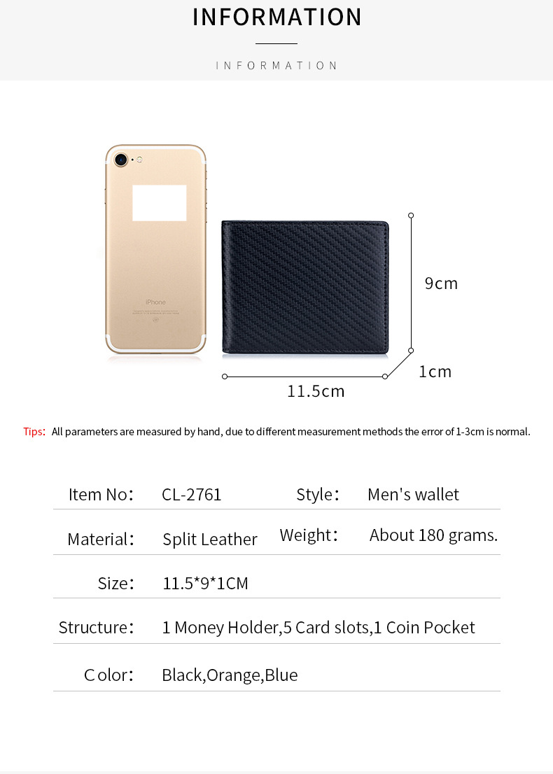 Men's Wallet Card Cases Genuine Leather Popular Men's Wallet New Style Carbon Fiber Wallet Rfid Ultra Thin Multifunctional Wallet_voghion.com