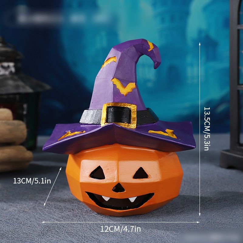 Chapéu Mágico de Halloween Enfeites Fantasma Micro Paisagem Decoração de Resina Fantasma Script Festa Atmosfera Assassina Pequenos Enfeites_voghion.com