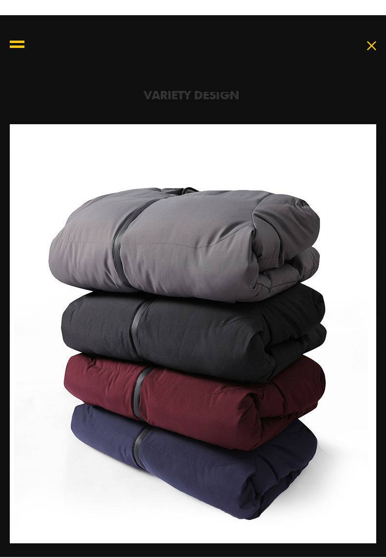 Men's Solid Color Hooded Winter Jacket - Thickened Polyester Coat With Zip Front, Side Pockets, Slim Fit For Casual Streetwear_voghion.com