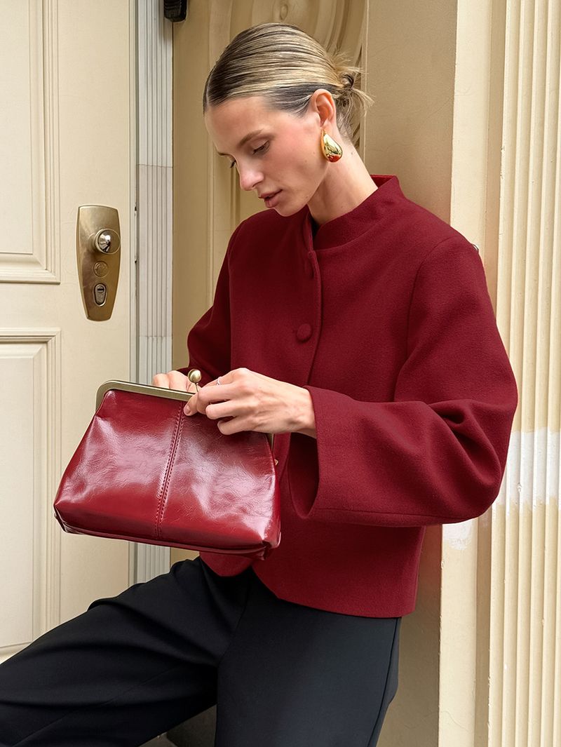 2026 Spring New Red Round Neck Small Blazer For Women Versatile Fashionable Elegant Jacket_voghion.com