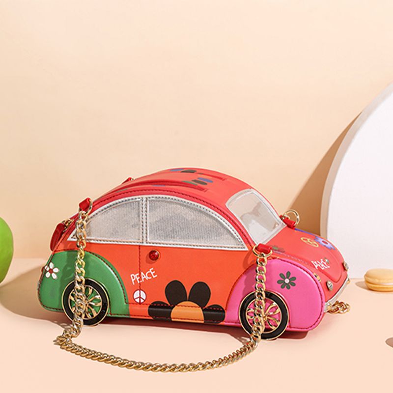 Women's Crossbody Bags Color-blocking Small Car Handbag Chain, Novel And Unique Box Bag, Casual, Individual And Creative Single-shoulder Bag For Women_voghion.com