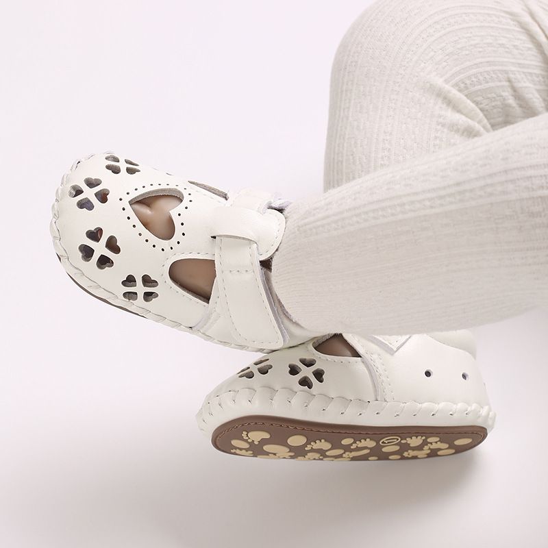 Mor og barn Li Haisheng Vår og høst Baby småbarnssko 0-1 år gamle jenter Silikon Sklisikker uformelle sandaler_voghion.com