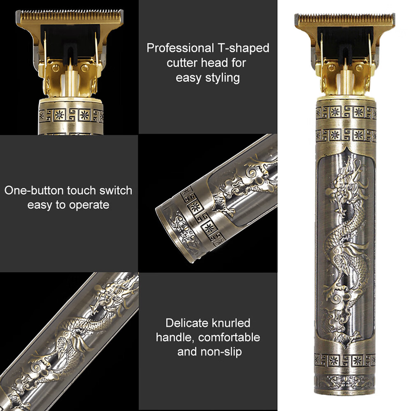 for Men, Professional Hair Trimmer Zero Gapped T-Blade Trimmer, Rechargeable, Edgers Clippers Electric Beard Shaver_voghion.com
