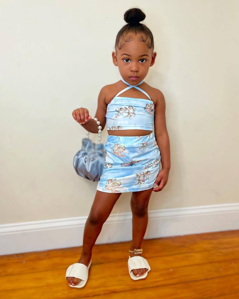 Kinderbekleidung Neues Produkt Bedruckter kurzer Camisole-Rock für Mädchen_voghion.com