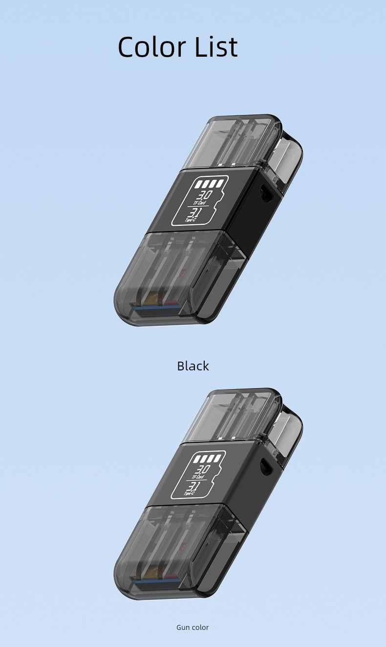 Mobiltelefonleser SD-minnekort TF-konvertering Typec datamaskin OTG-adapter U-disk for iPhone 15 Huawei_voghion.com