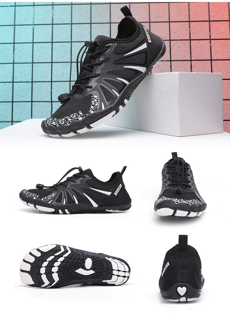 Scarpe da acqua unisex ad asciugatura rapida per trail running ed escursionismo - Suola in gomma antiscivolo con tomaia in mesh traspirante | Intersuola in EVA leggera_voghion.com