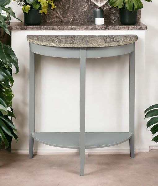 Justino Natural Oak & Gray Finish Console Table_voghion.com